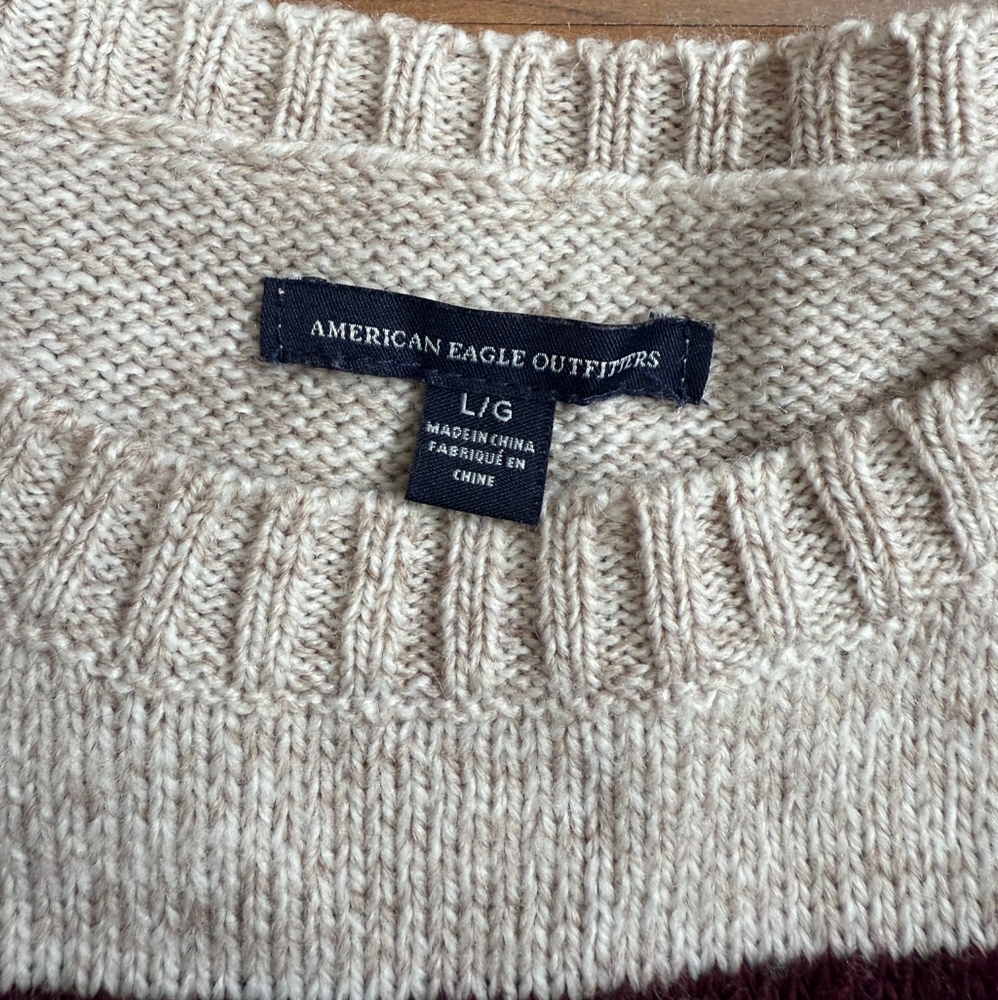 American Eagle Outfitters Cream Knit Sweater - Picture 3 of 4